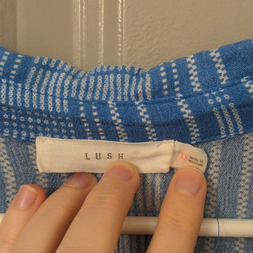 Lush Blue & White Striped Dress - Picture 8 of 13